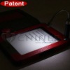 Stone pattern leather case with led light for Kindle Touch