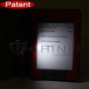 Stone pattern leather case with led light for Kindle Touch