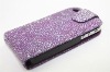 Stone wave design flip PU leather case for iPhone4G
