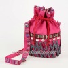 Stripe Cloth Knitting Ethnic Style Purse(Red)