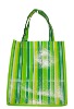 Stripe fabric Shopping Bag