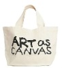 Strong unbleached canvas tote bag