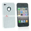 Stylish High Quality Plastic Mesh Hard Back Case For Iphone 4(White)