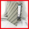 Stylish Plaid Magnetic Smart Cover Leather Case Stand for iPad 2