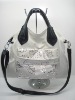 Stylish White PU leather lady hand bag