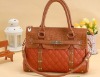 Stylish Women Genuine Leather Apricot Handbag