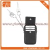 Stylish black small PU fastener key holder wallet for men