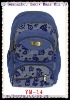 Stylish blue canvas backpack