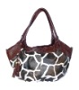 Stylish giraffe print handbag