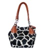 Stylish giraffe print lady handbag