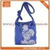 Stylish leisure cute cartoon blue cotton fashion lady makeup bag