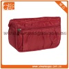 Stylish small clutch polyester ziplock red travel cosmetic bag