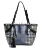 Summer hot! Plaid Printed PU shoulder bags fashion ladies handbags 2012