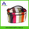 Summer new satin stripe cosmetic bag