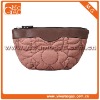 Sumptuous cute small pink nylon ziplock cosmetic bag for lady
