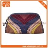 Sumptuous cute small zipper colourful quilted canvas cosmetic bag