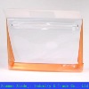 Super clear style pvc gusset bag for promotion with zipper