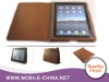 Super thin stand leather bag for iPad 2