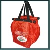 Supermarket foldable polyester trolly bag