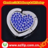 Supply diamond crystal heart bag hanger