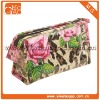 Sweet design clutch flower pattern PVC rectangular ziplock funky toiletry cosmetic pouch