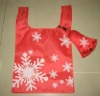 T shirt christmas bell design polyester pouch bag