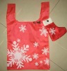 T shirt christmas sock design foldable pouch bag