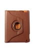 T style Lychee leather Rotatable stand case for ipad 2