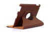 T style Lychee leather Rotatable stand case for the new ipad