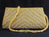 TINY CRYSTAL EVENING PURSE HAND BAG HANDMADE GOLD CLUTCH