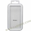 TPU Bumper Case for iPhone 4S/ iPhone 4 with Metal Button(White)