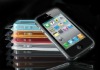 TPU Clear Bumper Case +Metal Buttons For iPhone 4S