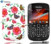 TPU Floral Butterfly Silicon Case for BlackBerry Bold Touch 9900