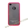 TPU PC Matte Surface Hard Case for iPhone 4S/ iPhone 4(Hot Pink)