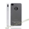 TPU PC Matte Surface Hard Case for iPhone 4S/ iPhone 4(White)