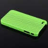 TPU Plastic Cell Phone Case Cover for iPhone 4 Mesh Style Green