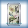 TPU hard case for iphone 4/4s with water lily pattern