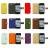 Table Talk Flip Case Faux Leather for iPhone4 Yellow