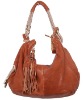 Tassel decoration shoulder bag leather A5001