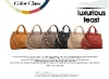 Textured simulated leather fashion handbag TZ-BG-098