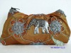 Thai Silk Embroidered Evening bag / wallet bag / cosmetic bag