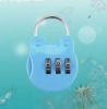 The 3-dial sliver lovely with iron hook luggage lock