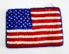 The National Flag of USA beaded coin purse pouch