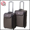 The Rolling Carry On and Laptop Bag Tan Leather Luggage Suitcase