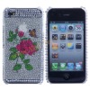 The Story Of Rose And Butterfly Diamond Hard Skin Case Shell For Apple iPhone 4G
