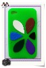 The beautiful colorful plum Flowers case for iphone 4,plastic case for iphone 4