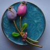 The tulip attached epoxy handbag hanger promotional gift