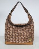 Thick tweed tote bag