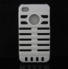 Three Layer Black Silicone Hard Case for Iphone 4G 4s Hot sale