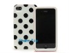 Top Grade Quality Fashion White Dot case for iPhone 4 4S